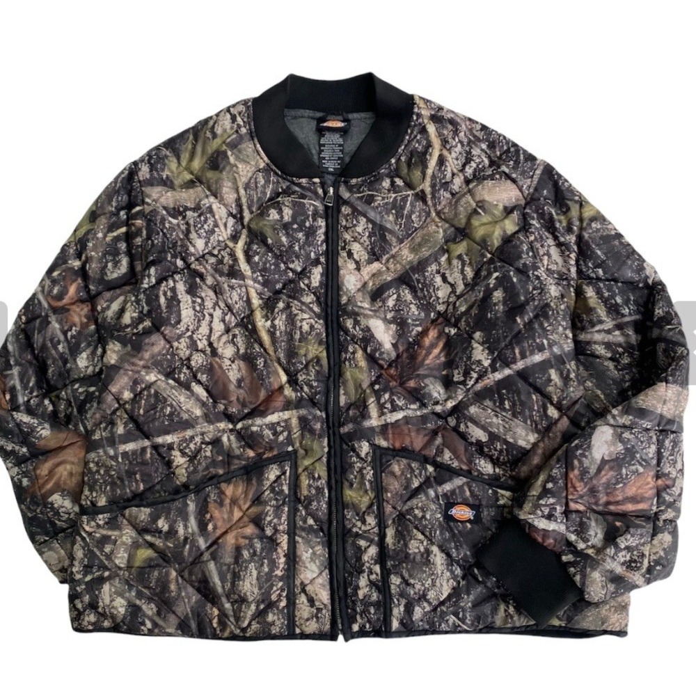 Dickies Realtree Camo Camouflage Quilted Lined Bomber Jacket Sz-L Active